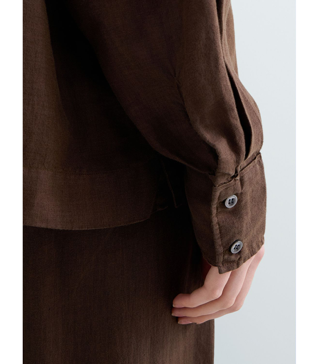 リネンオーバーサイズシャツ 詳細画像 コーヒー 6